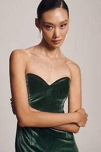 Hutch Laken Strapless Sweetheart Midi Dress