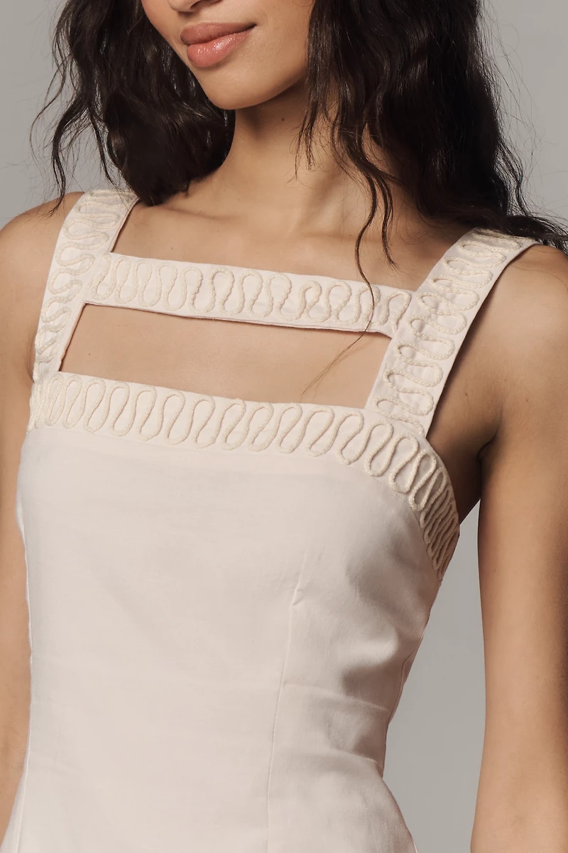 Hutch Strappy Linen Blend Mini Dress