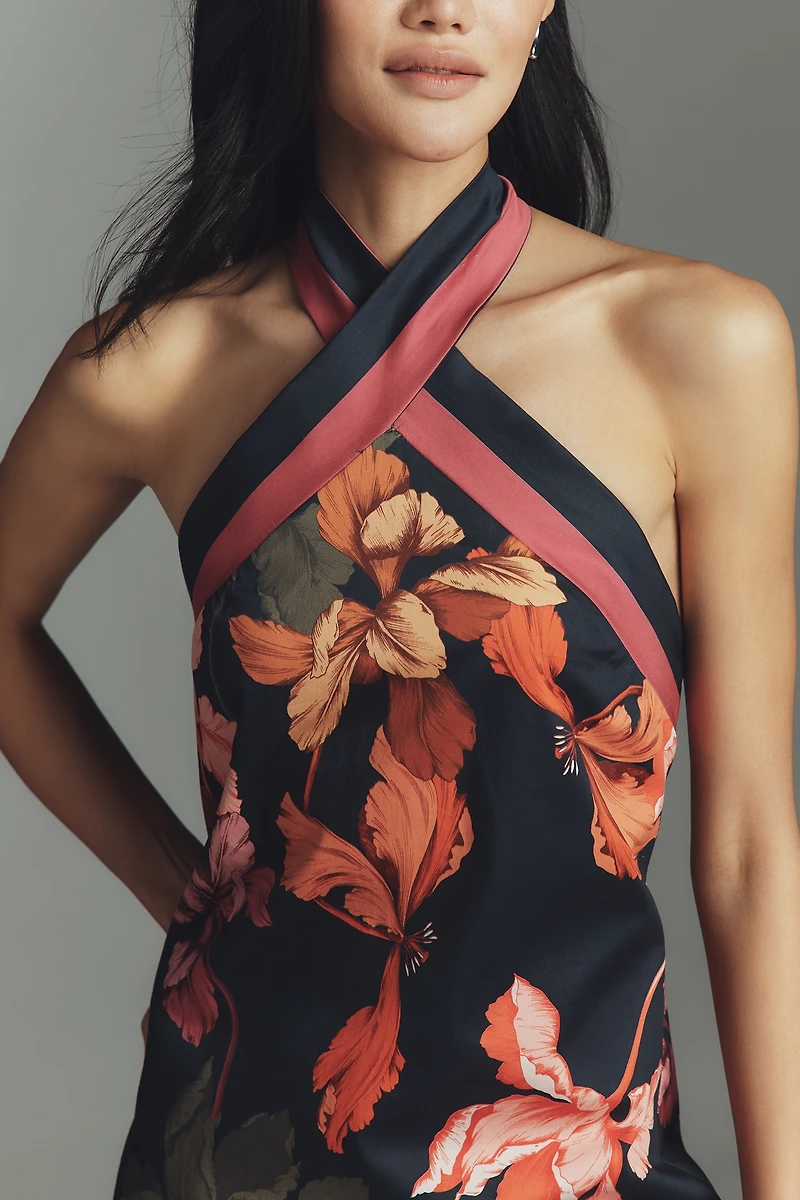 Hutch Satin Halter Mini Dress