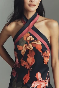 Hutch Satin Halter Mini Dress