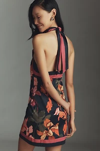 Hutch Satin Halter Mini Dress