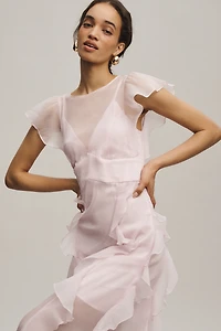 Hutch Amity Organza Ruffle Maxi Dress