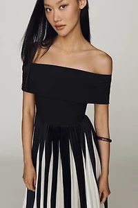 Hutch Off-Shoulder Twofer Midi Dress