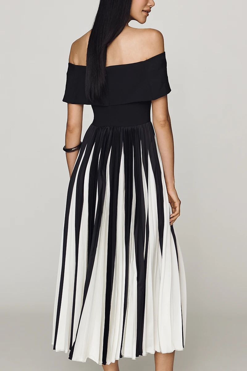 Hutch Off-Shoulder Twofer Midi Dress