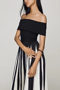 Hutch Off-Shoulder Twofer Midi Dress