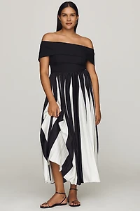 Hutch Off-Shoulder Twofer Midi Dress