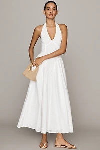 Hutch Eyelet Drop-Waist Maxi Dress