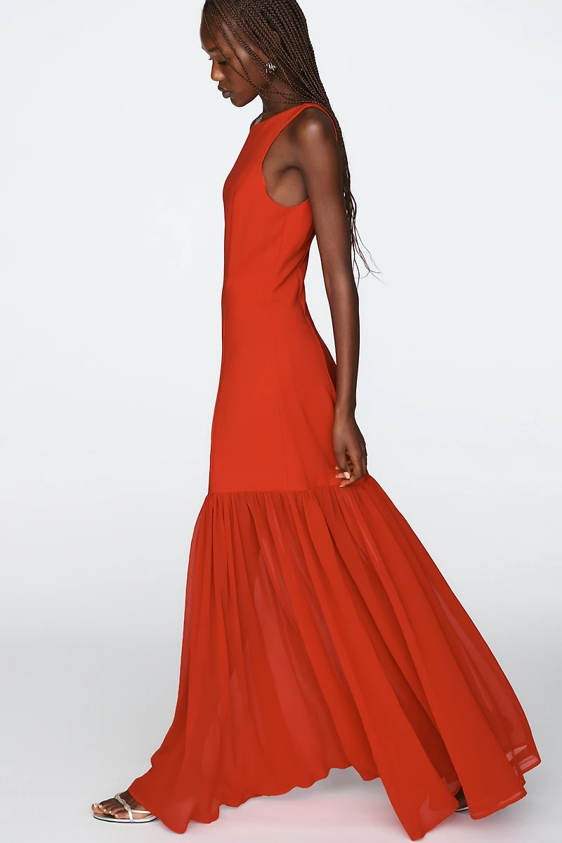 Hutch Emilia Pleated Maxi Dress