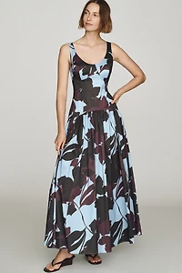 Hutch Fern Block-Print Maxi Dress