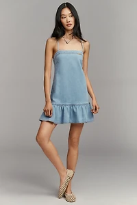 KIVARI Emilie Drop-Waist Denim Mini Dress