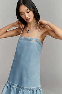 KIVARI Emilie Drop-Waist Denim Mini Dress