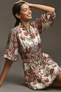 Mestiza Valencia Linen Blend Fit & Flare Mini Dress