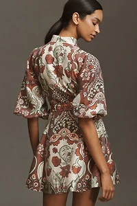 Mestiza Valencia Linen Blend Fit & Flare Mini Dress