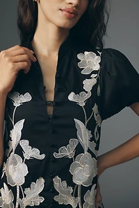 Mestiza Elliana Puff-Sleeve Midi Dress