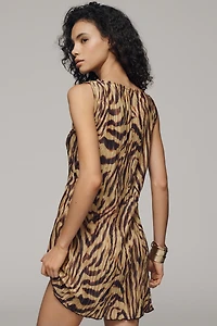 By Anthropologie Sleeveless Boat-Neck Mini Dress