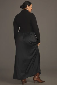 The Thea Long-Sleeve Twofer Maxi Dress
