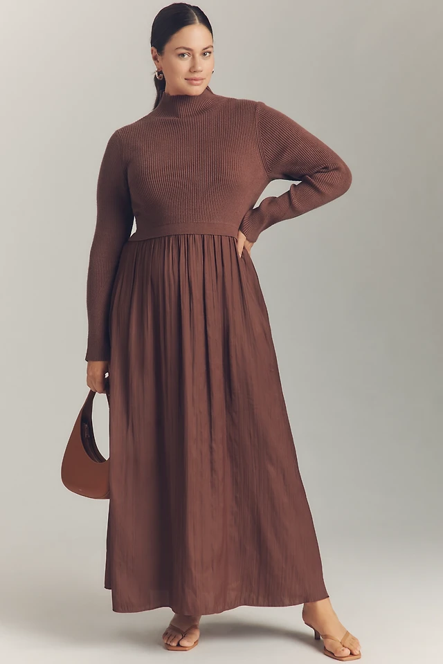 By Anthropologie The Thea Long-Sleeve Twofer Maxi Dress | The Summit By Anthropologie The Thea Long-Sleeve Twofer Maxi Dress | The Summit