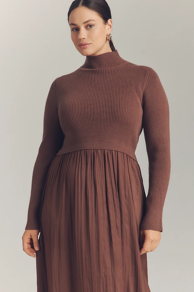 the thea long-sleeve twofer maxi dress ANTHROPOLOGIE The Thea Long-Sleeve Twofer Maxi Dress Women's Size XS