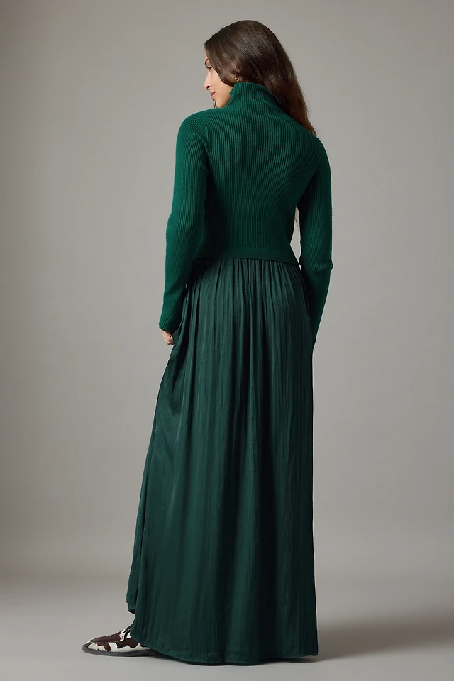 the thea long-sleeve twofer maxi dress By Anthropologie The Thea Long-Sleeve Twofer Maxi Dress
