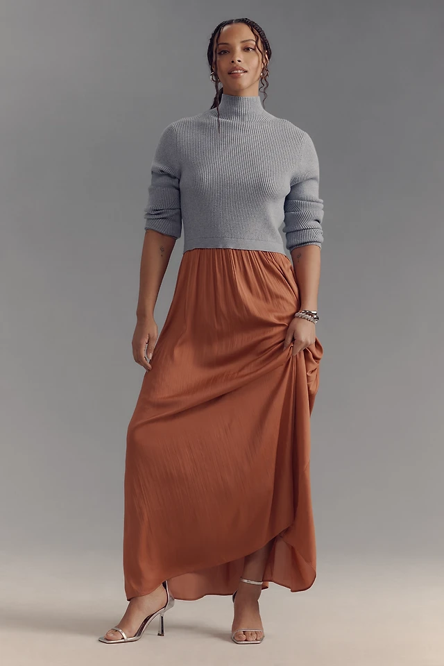 the thea long sleeve half zip maxi dress The Thea Long-Sleeve Half-Zip Maxi Dress
