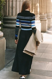 The Thea Long-Sleeve Twofer Maxi Dress