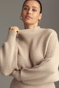 By Anthropologie Long-Sleeve Slim Sweater Midi Dress
