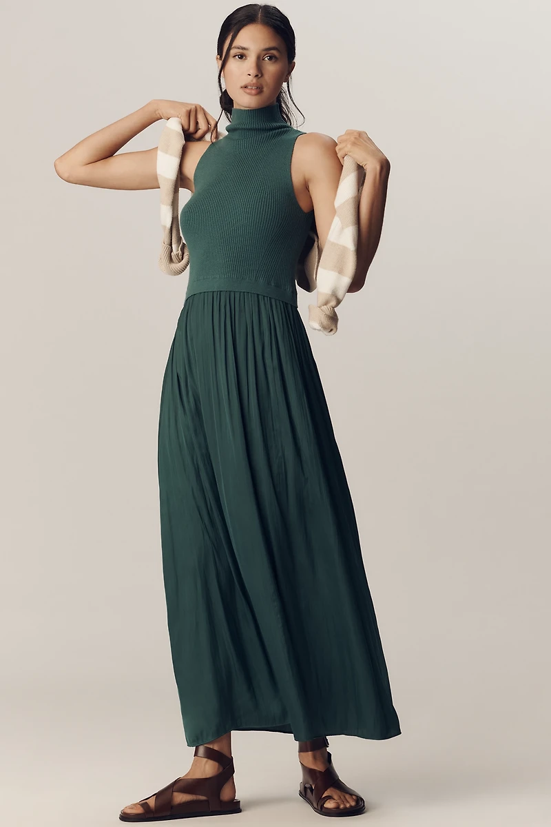 The Thea Sleeveless Twofer Maxi Dress