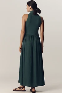 The Thea Sleeveless Twofer Maxi Dress