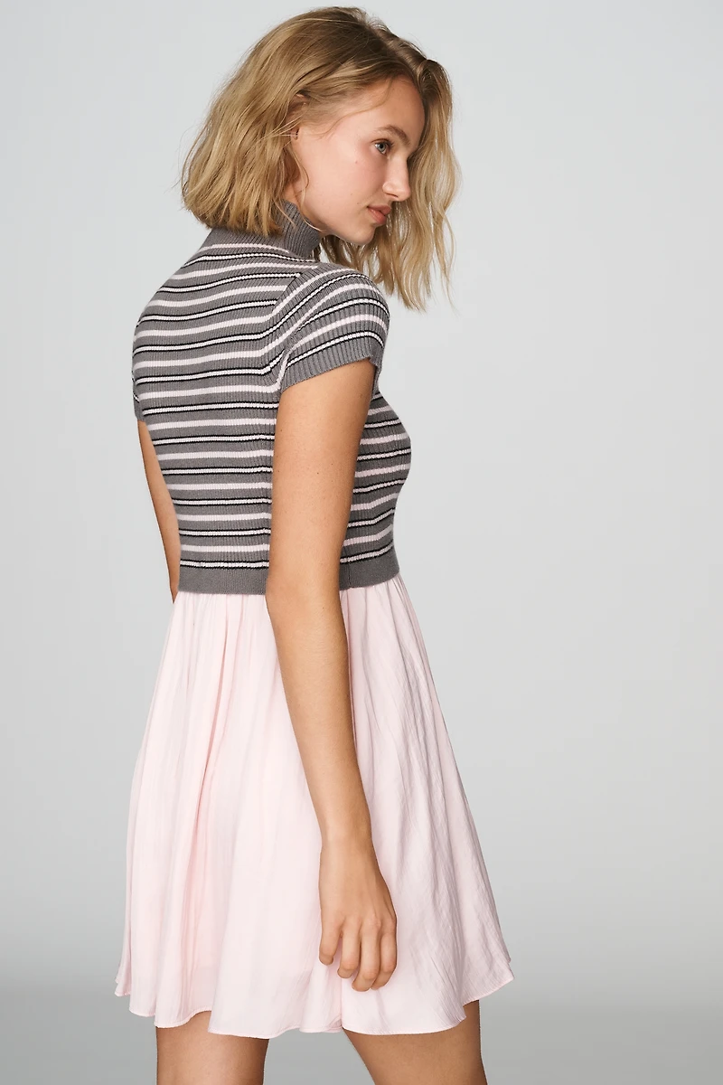 Thea Short Sleeve Twofer Mini Dress