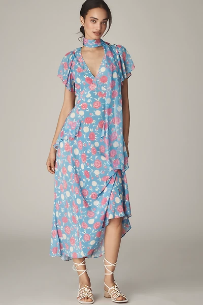RIXO Evie Silk Maxi Dress