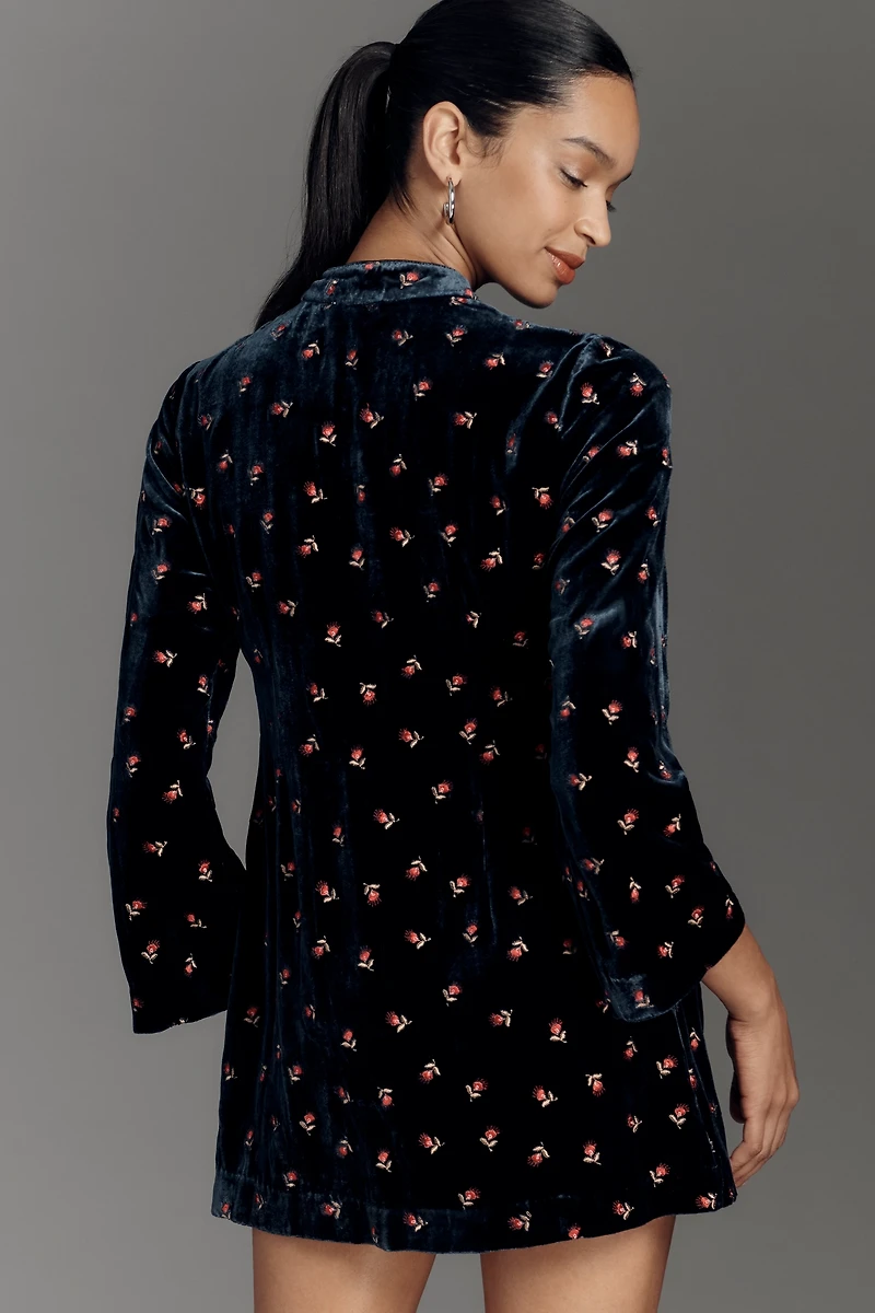 RIXO Calla Petite Silk Blend Mini Dress