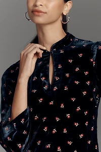 RIXO Calla Petite Silk Blend Mini Dress