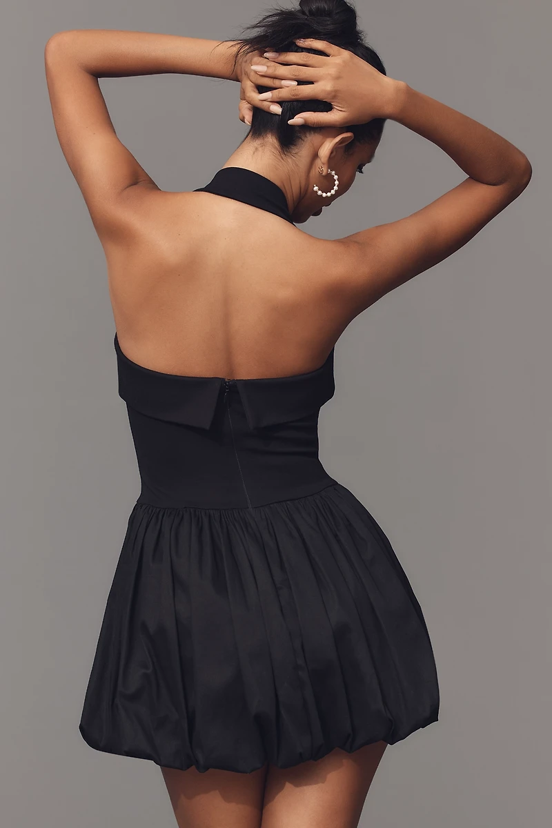 Delfi Collective Megan Halter Basque-Waist Mini Dress