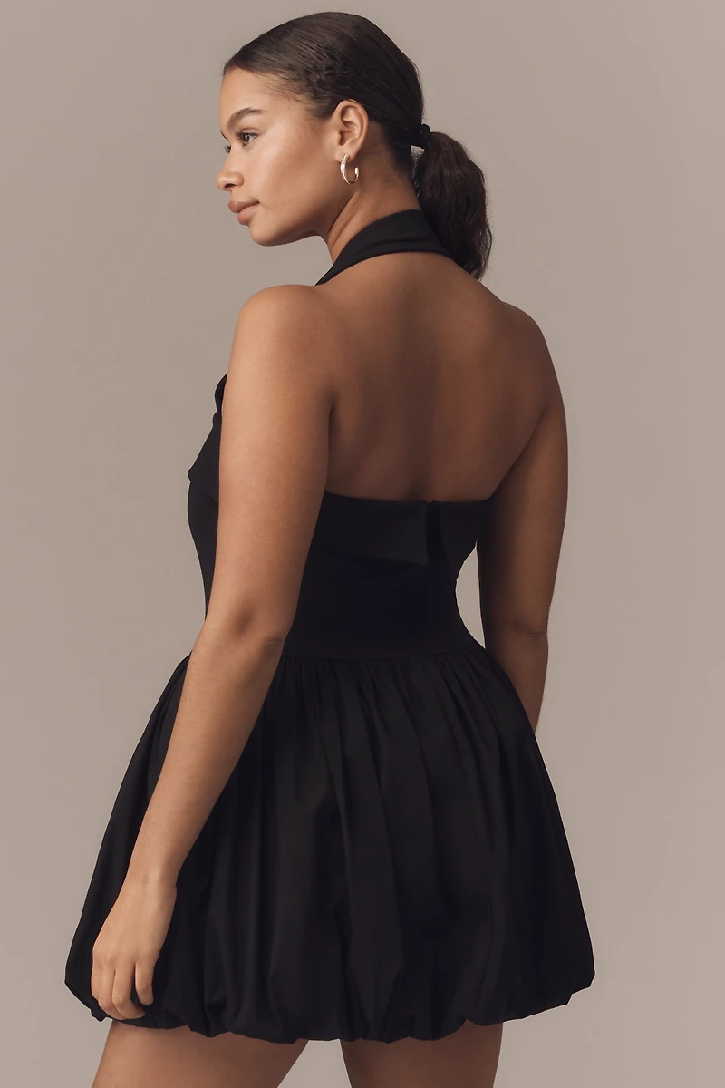 Delfi Collective Megan Halter Basque-Waist Mini Dress
