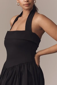 Delfi Collective Megan Halter Basque-Waist Mini Dress