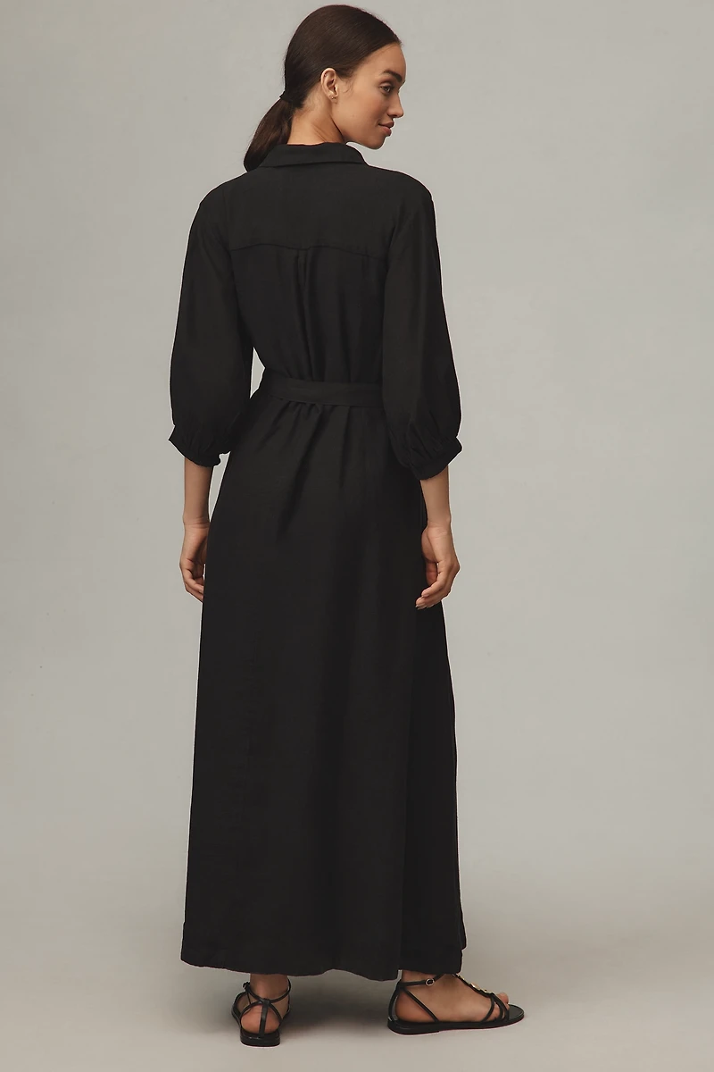 The Mona Linen Shirt Dress by Maeve