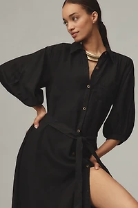 The Mona Linen Shirt Dress by Maeve