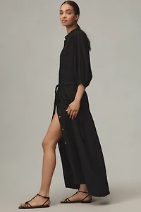 The Mona Linen Shirt Dress by Maeve