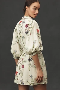 The Mona Linen Mini Shirt Dress by Maeve