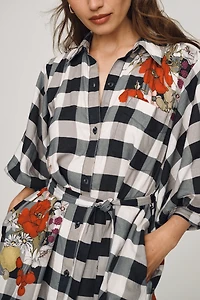Maeve Mona Linen Mini Shirtdress