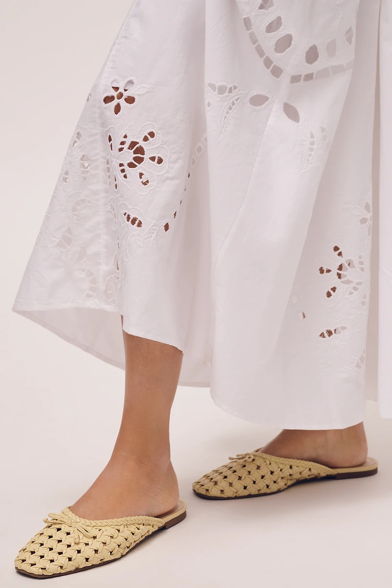 Maeve Cotton Eyelet Midi Dress