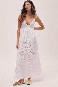Maeve Cotton Eyelet Midi Dress