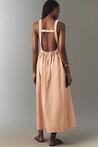 By Anthropologie 100% Cotton Halter-Neck Maxi Dress