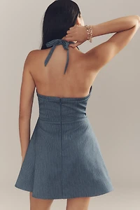 Katie May Priscilla Tie-Neck A-Line Mini Dress