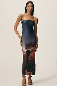 Katie May Enigma Strapless Slim Midi Dress