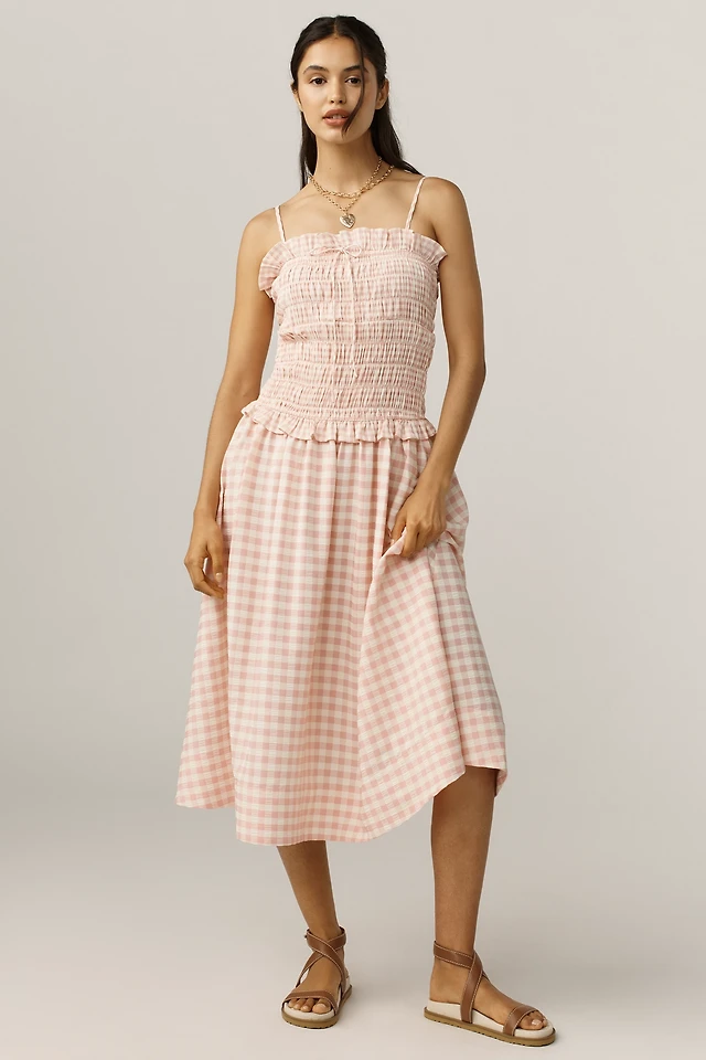 For Love & Lemons Petal Smocked Midi Dress | The Summit