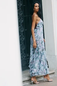 For Love & Lemons Elea Ruffle Maxi Dress