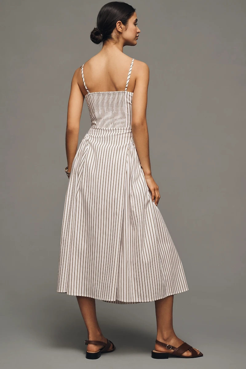Maeve Sleeveless Fitted A-Line Midi Dress