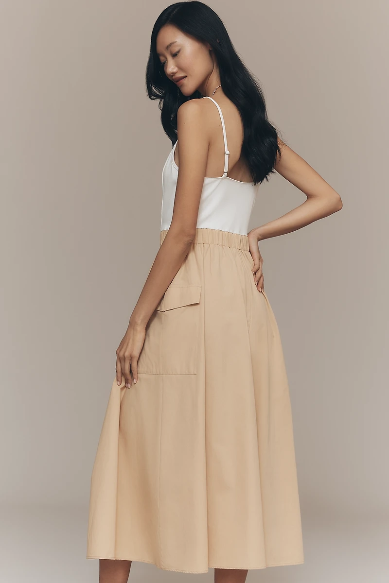 By Anthropologie Cargo A-Line Midi Dress