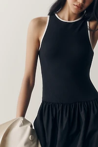 Maeve Twofer Piped Mini Dress